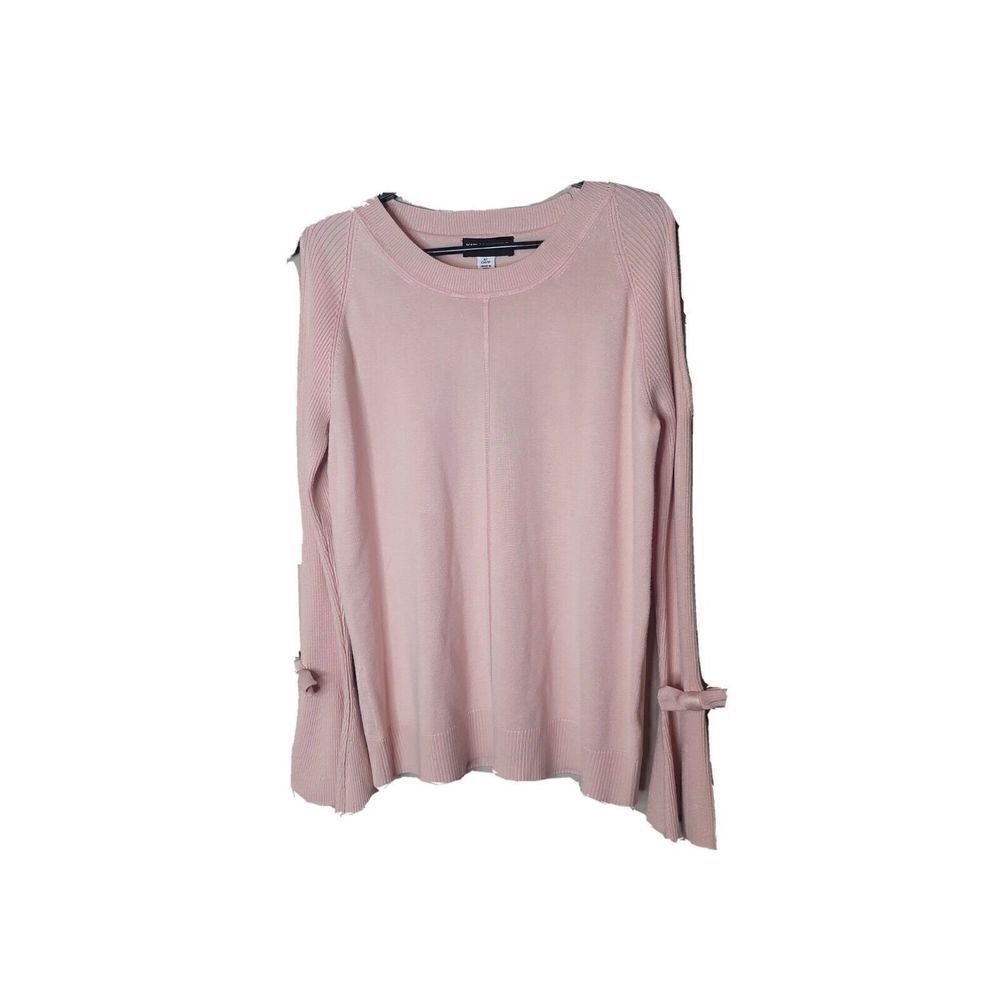 Karl Lagerfeld Paris NWT Women's Pink Cold Shoulder Sweater Size Small NEW t15